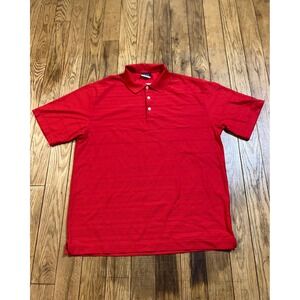 Nike Golf Dri-FIT Polo Shirt Mens Large‎ Red Short Sleeve Athletic Top